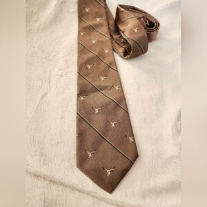 Vintage 1980's LL Bean 100% Silk Tie Mallard Duck